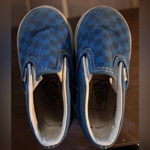 Vans Toddler Blue Checkerboard Slip-On Sneakers